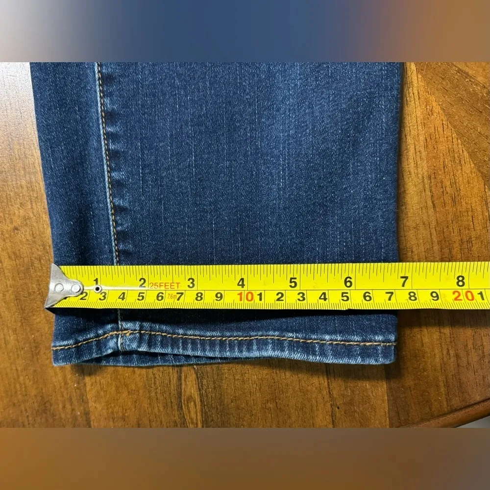 Chico's Jeans 2 US 12 Platinum Relaxed Ankle Black Lace Bead Detail - Image 4