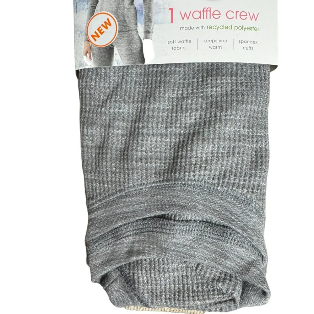 Fruit of the Loom EverSoft Women's Waffle Crew Shirt Size XXL (20) Gray - Image 5