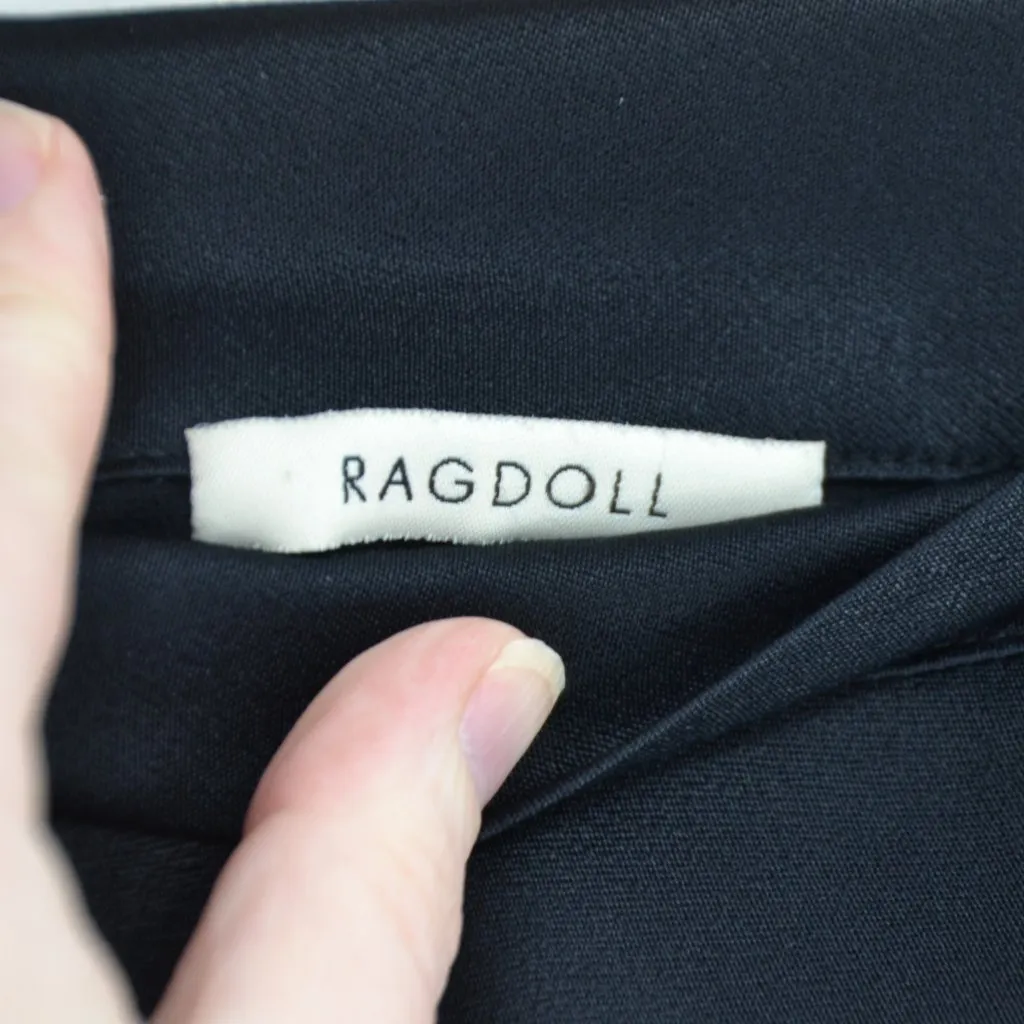 Ragdoll Slip Maxi Skirt Satin Black Lace Trim Fairycore Gothic Whimsygoth XS - Image 5