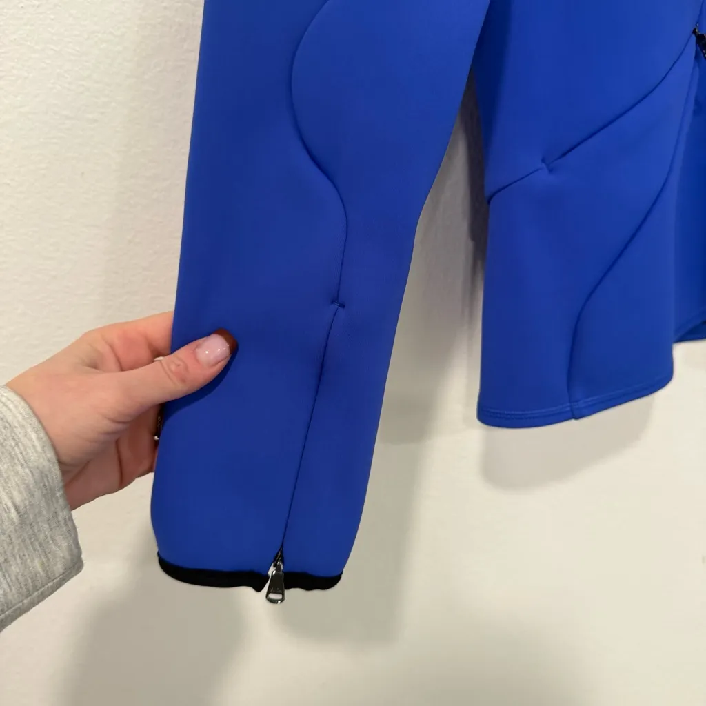 RLX Ralph Lauren Neoprene Scuba Cobalt Blue Sporty Full Zip Jacket L Size L - Image 3