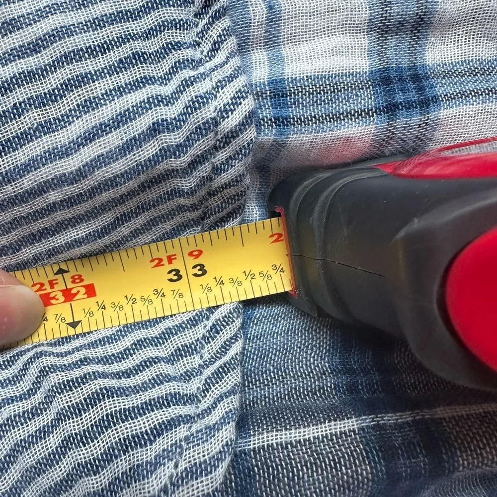 Stone & Clothe Blue & White Striped Sleeveless Button-Down High Low Dress Sz S. - Image 11