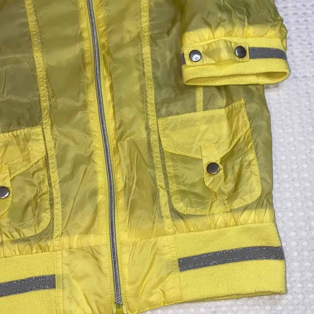 Yellow Leopard 80s Short Sleeve Cropped Jacket Size Small - Image 7