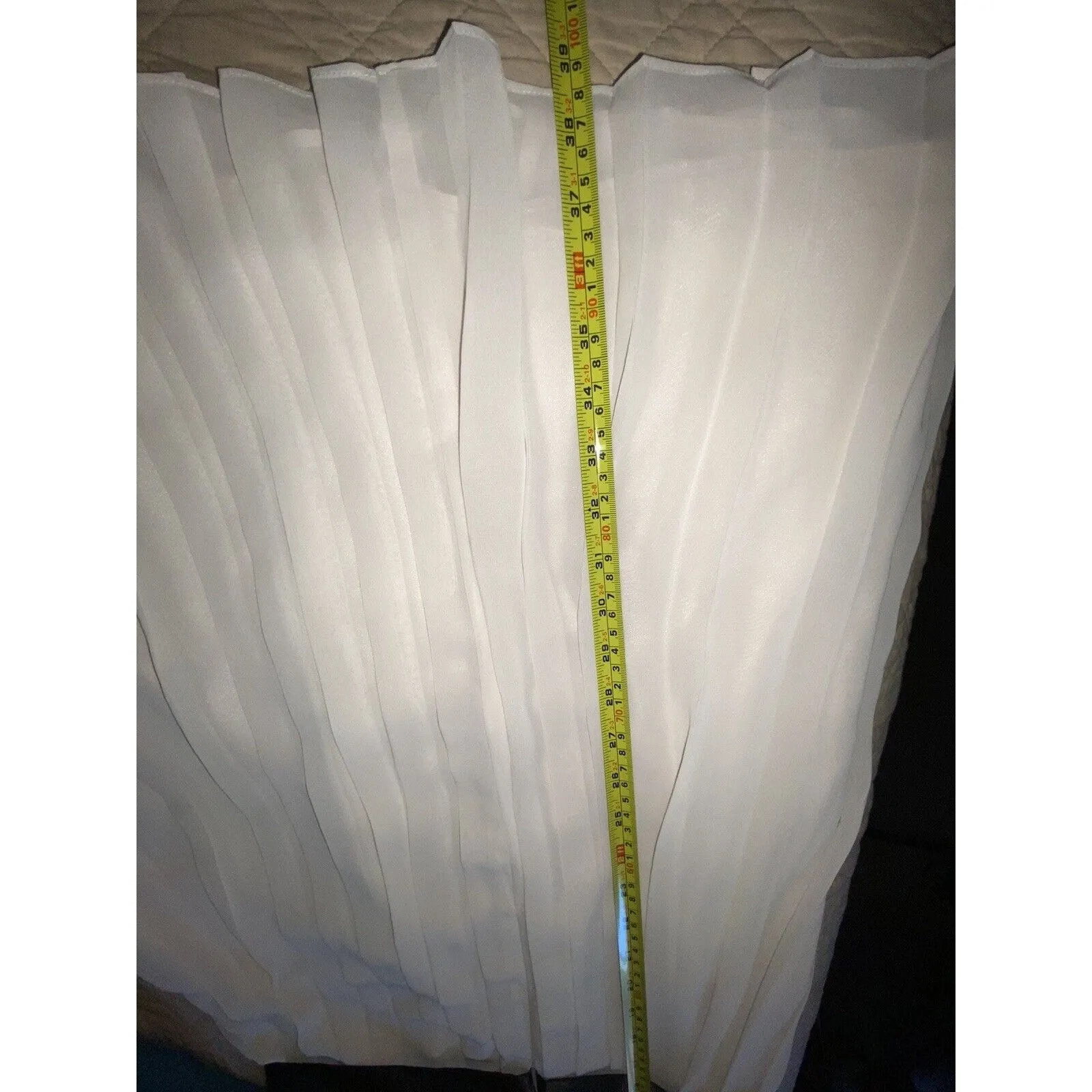 Max and Cleo Formal  Cocktail Beige/Black Sheer V-Neck Cut Dress Fully Lined - Image 15