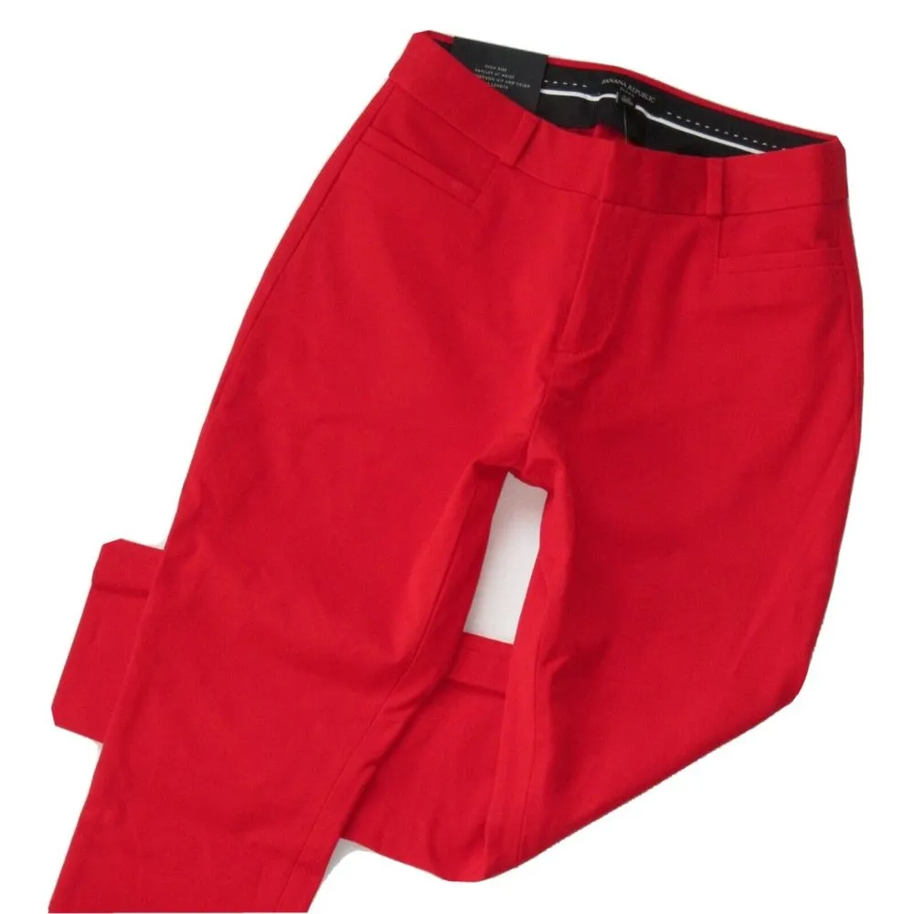 NWT Banana Republic Curvy Sloan Skinny in Red Bi-stretch Slim Ankle Pants 0s - Image 3