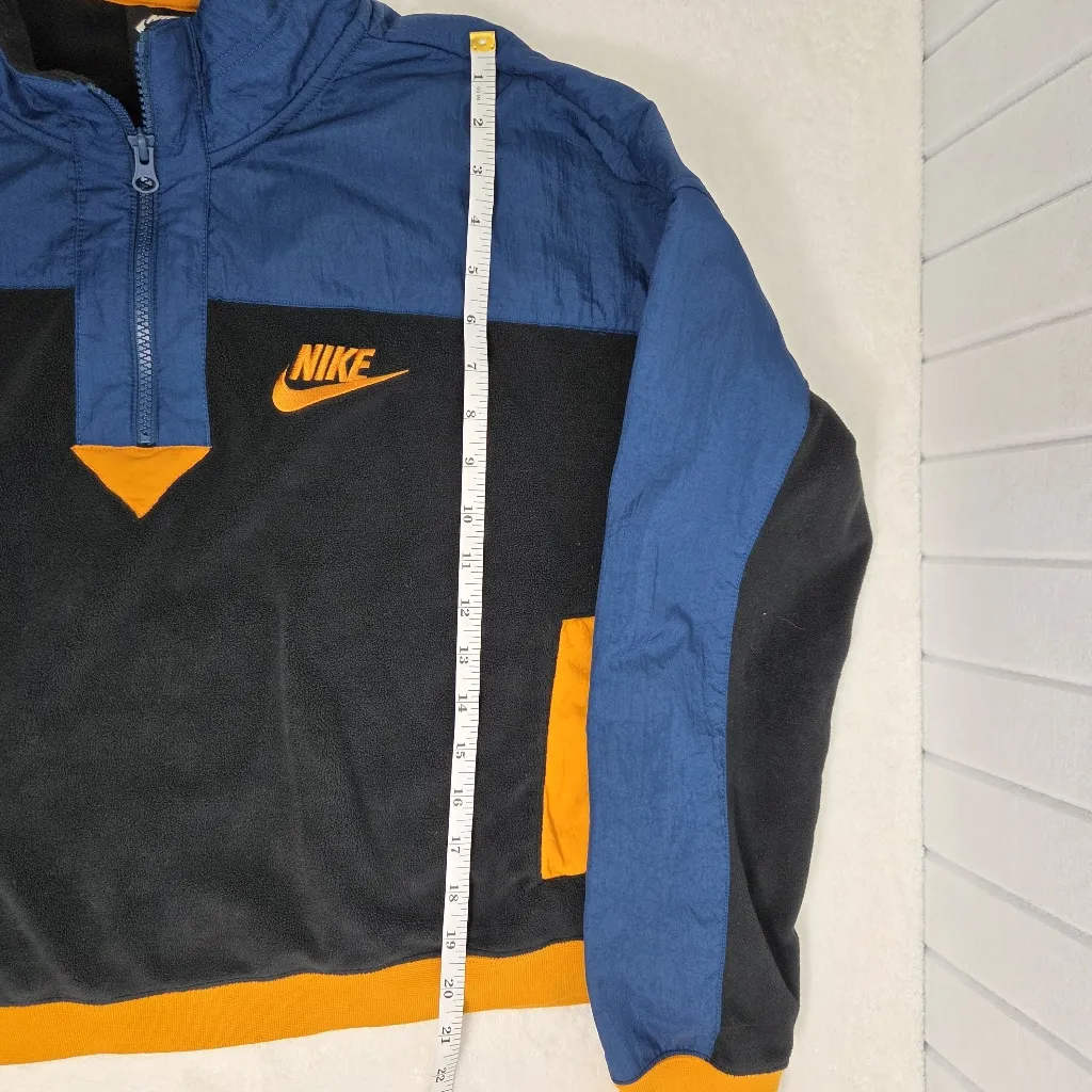 Nike Blue‎ And Orange Polar Fleece Half Zip Sweatshirt Half zip Size XL - Image 7