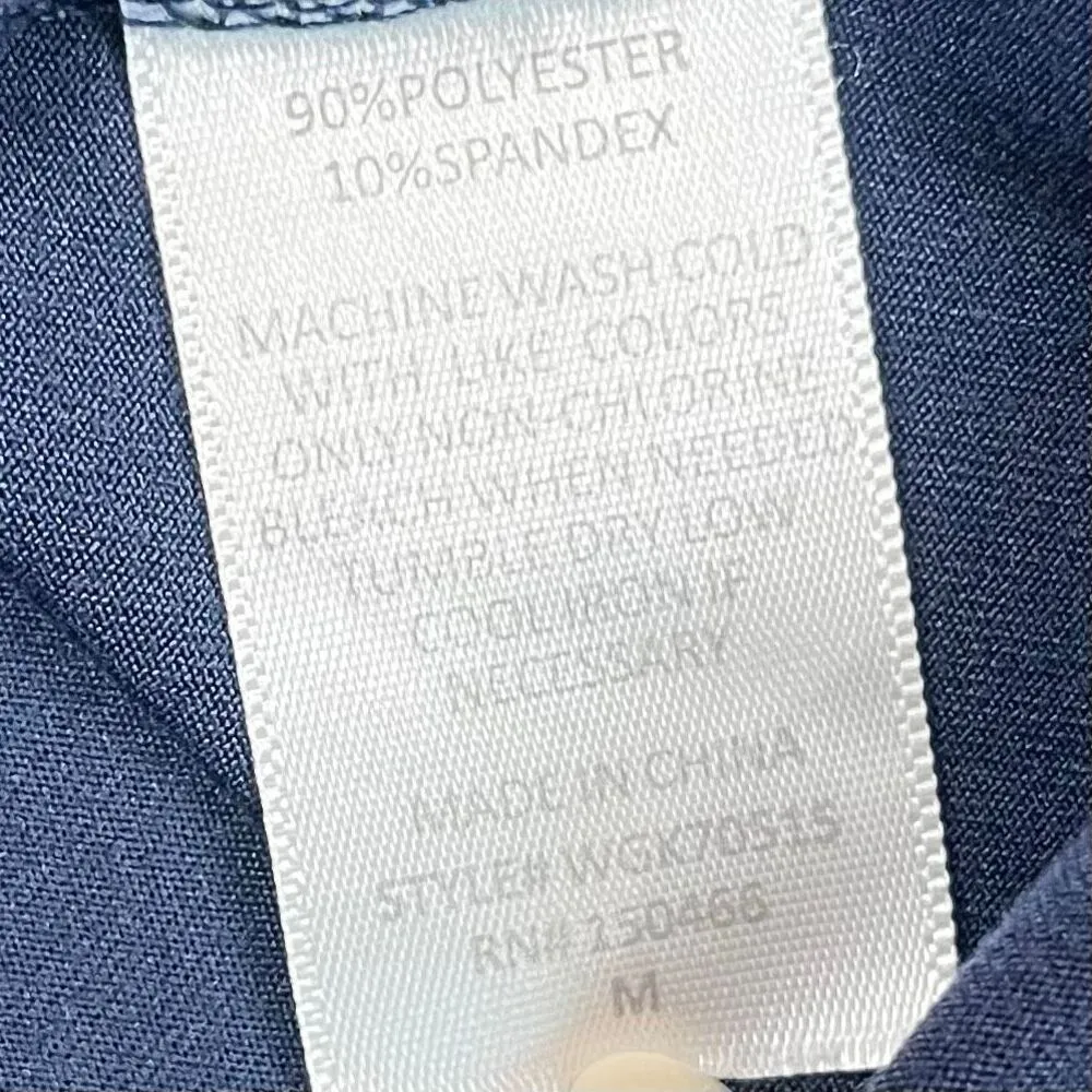 Market & Spruce Navy Blue T-Shirt A-Line Short Sleeve Pocket Dress Medium - Image 5