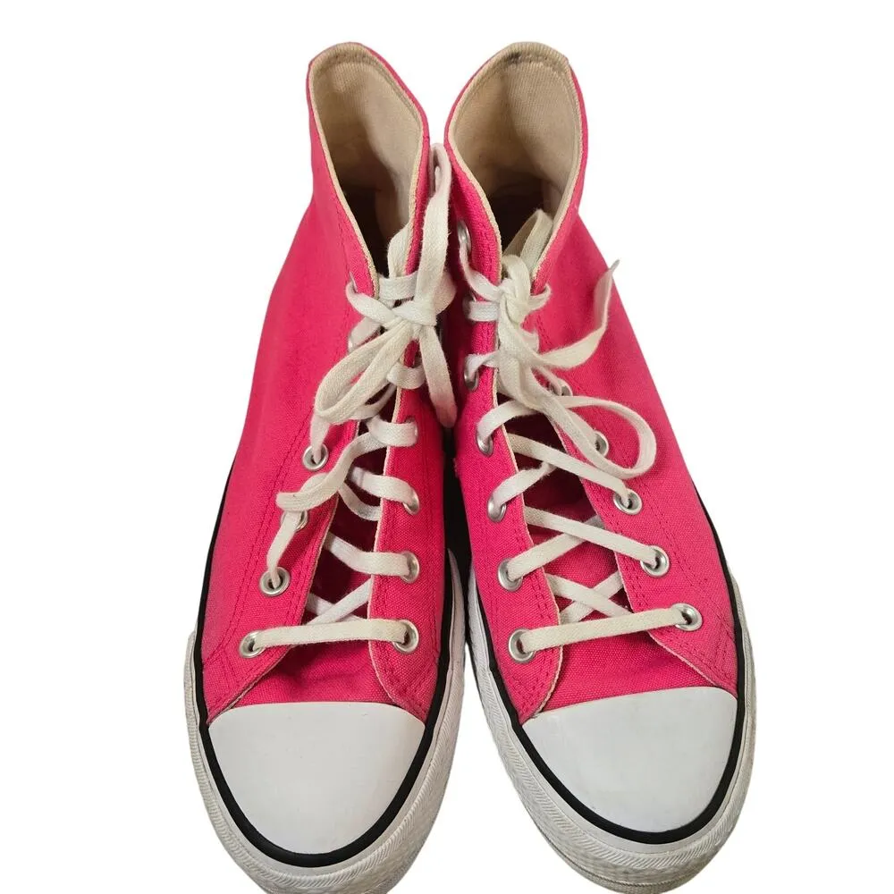Converse Women's Ct All Star Lift Hi Platform Trainers Fuchsia Size 8.5 - Image 4