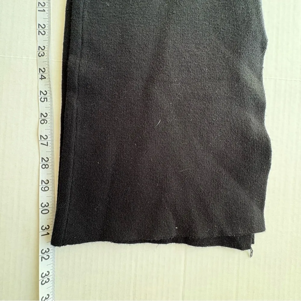 NWT Monrow Supersoft Knit flare Slit Hem Pants small black pull on trousers - Image 16