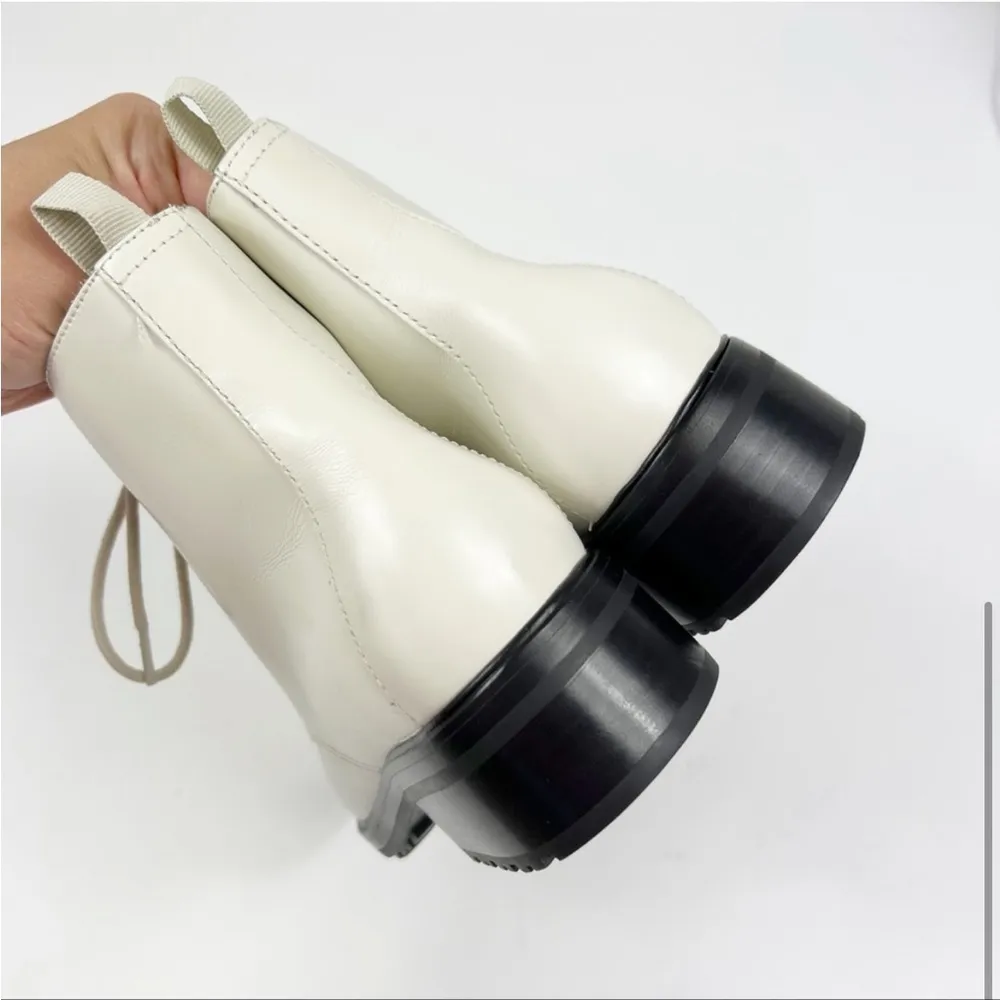 NEW Everlane The Modern Utility Lace-Up Boot White Size 8.5 - Image 5