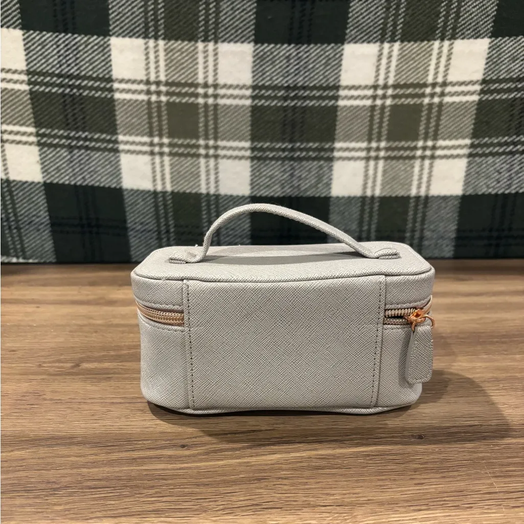 Brics Qatar Airways Travel Makeup Case Grey Rose Gold Cosmetic Pouch Toiletry Pink - Image 6