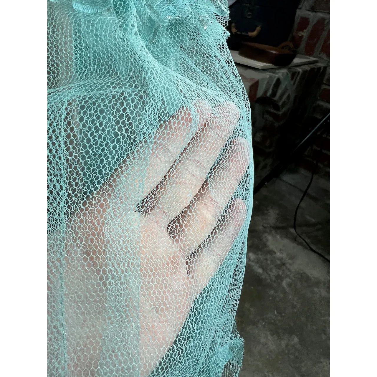 formal dress prom 1950s floral princess tulle aqua blue Green - Image 9