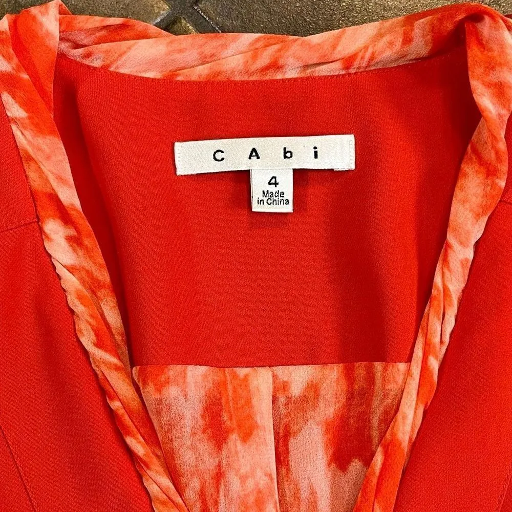 CAbi Orange Wrap Blazer Jane Jacket Size 4 - Image 8