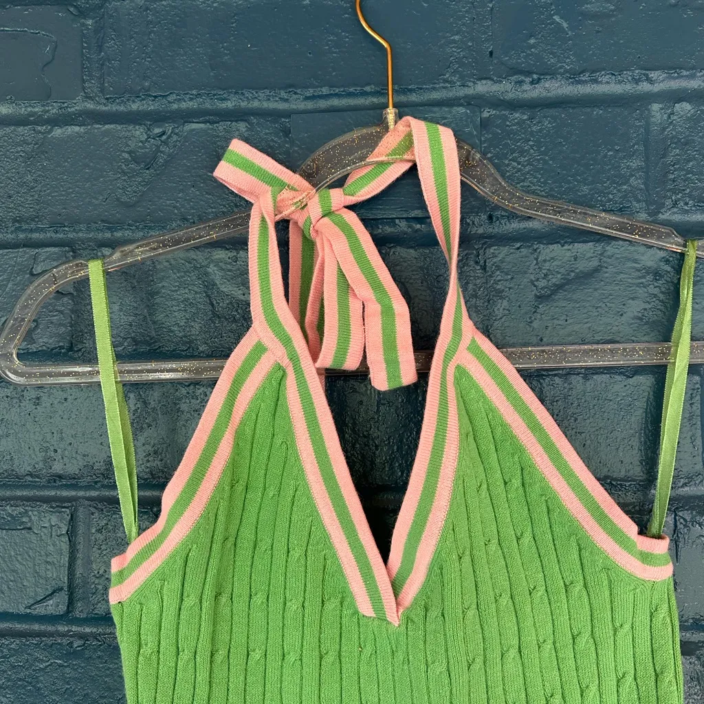 It's Our Time Green Ribbed‎ Sleeveless Tank Top - Image 3