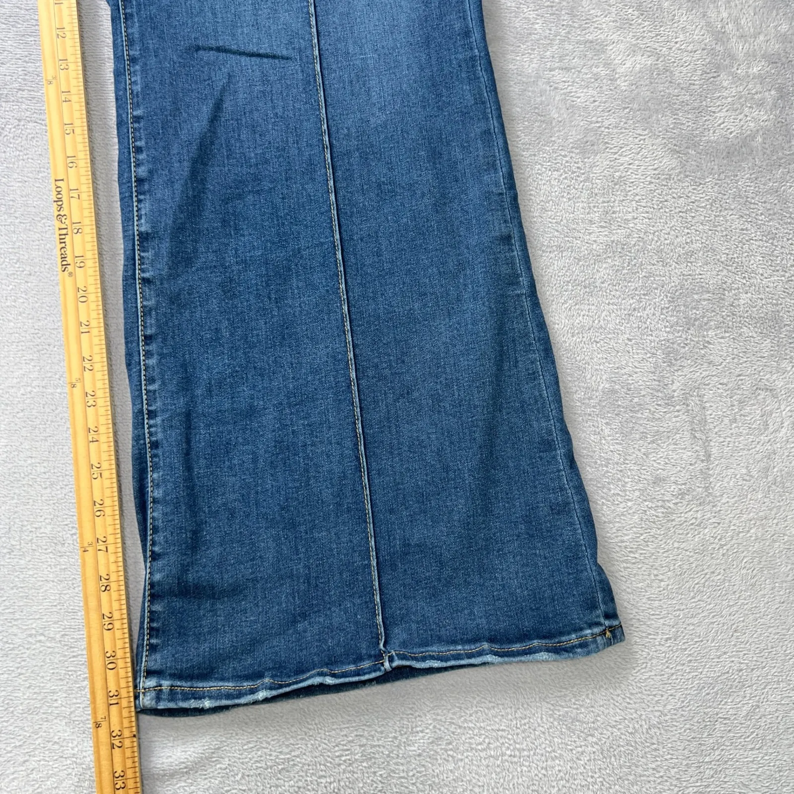 Lane Bryant High Rise Tighter Tummy Flare Jeans‎ Size 22 Dark Wash Denim - Image 7