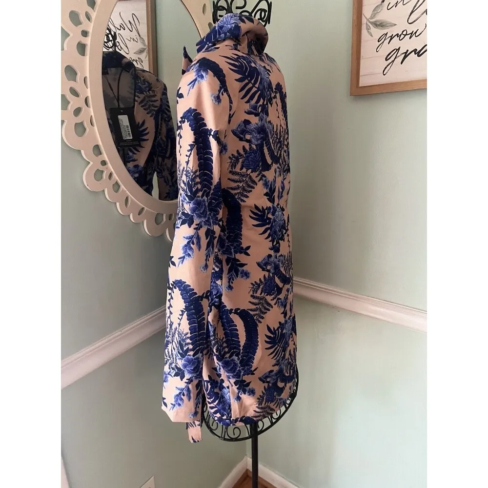 Pretty Little Thing Women’s Size 6 nude floral wrap blazer dress NWT - Image 2