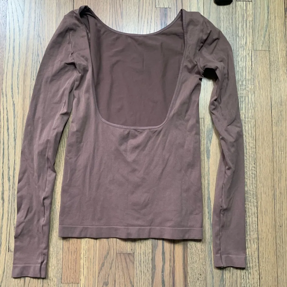 Intimately fp free people medium/large brown long sleeve open back - Image 5