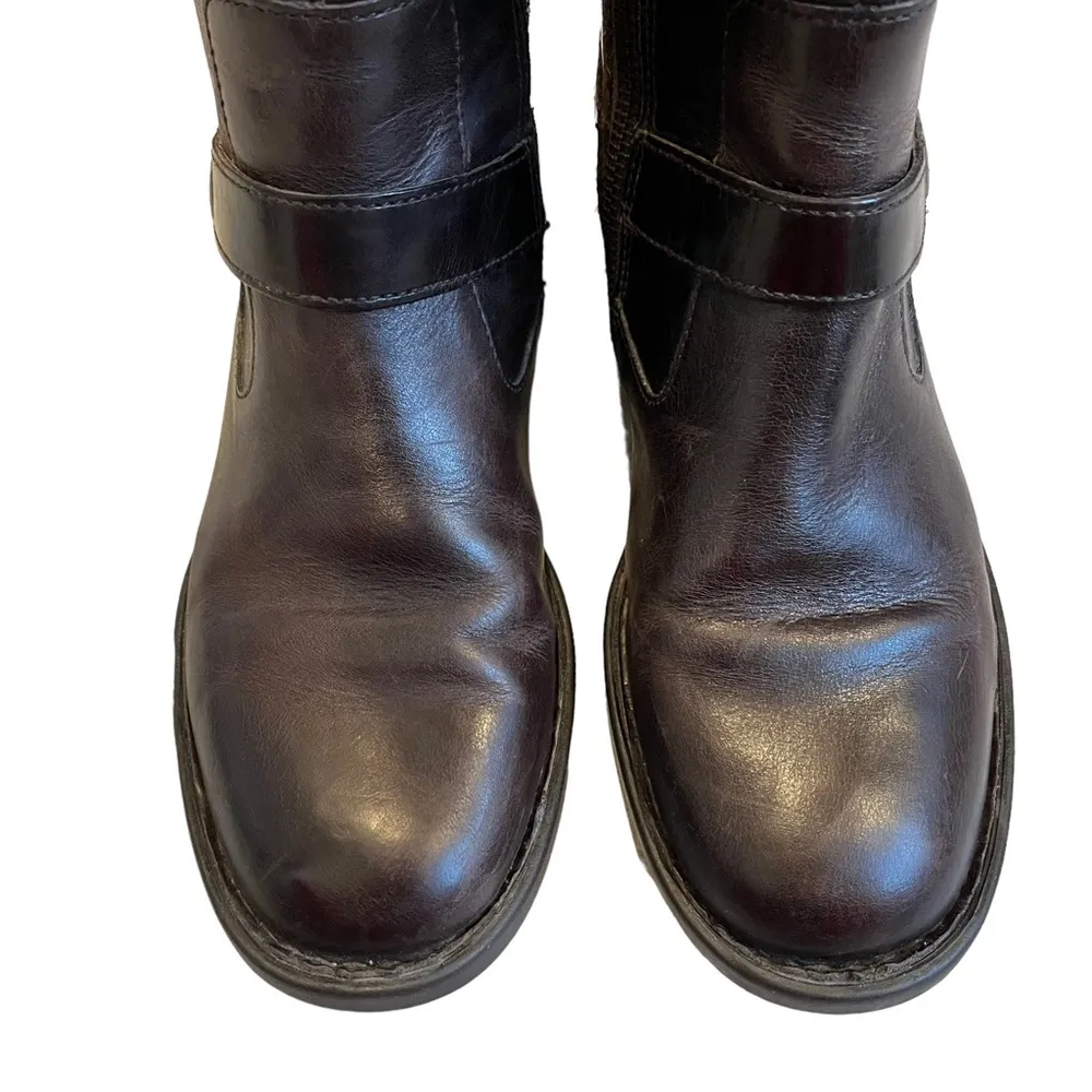 Born Delall Distressed Brown Leather Riding Boot, Sz 8 - Image 5