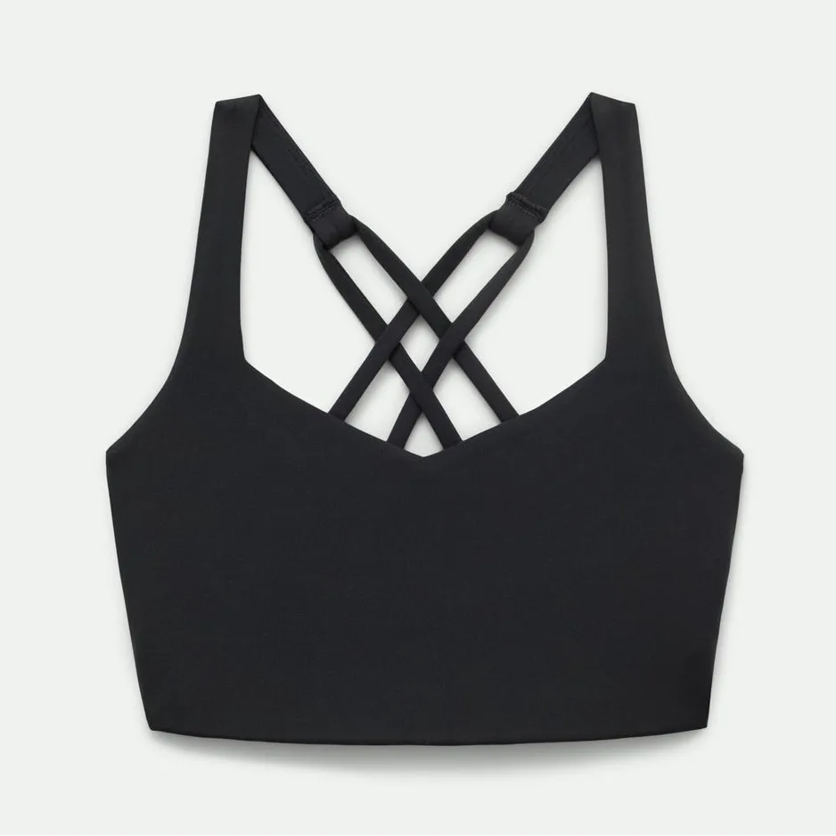 NWT Girlfriend Collective Black Riley Sweetheart Bra Sports Bra Sz S - Image 6