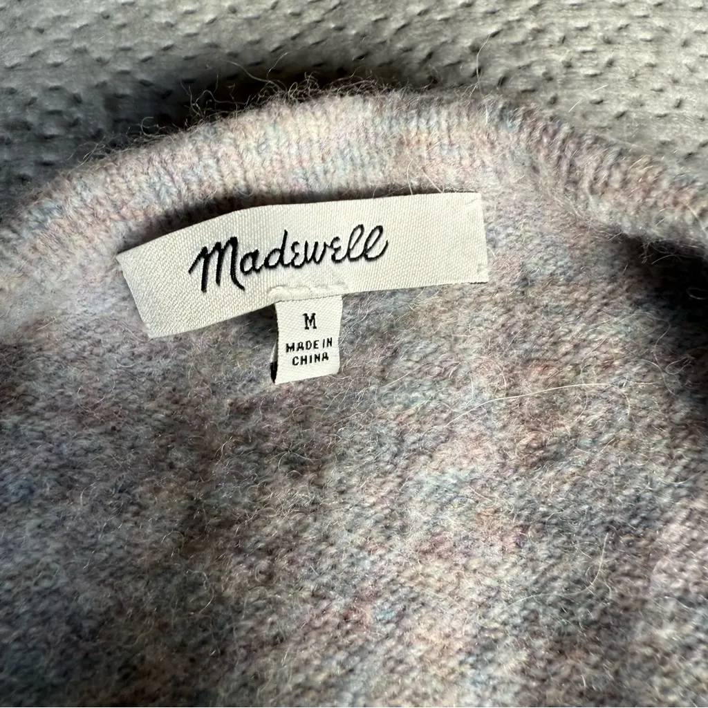Madewell Kent Cardigan Sweater in Coziest Yarn in Heather Raindrop Size M EUC - Image 8