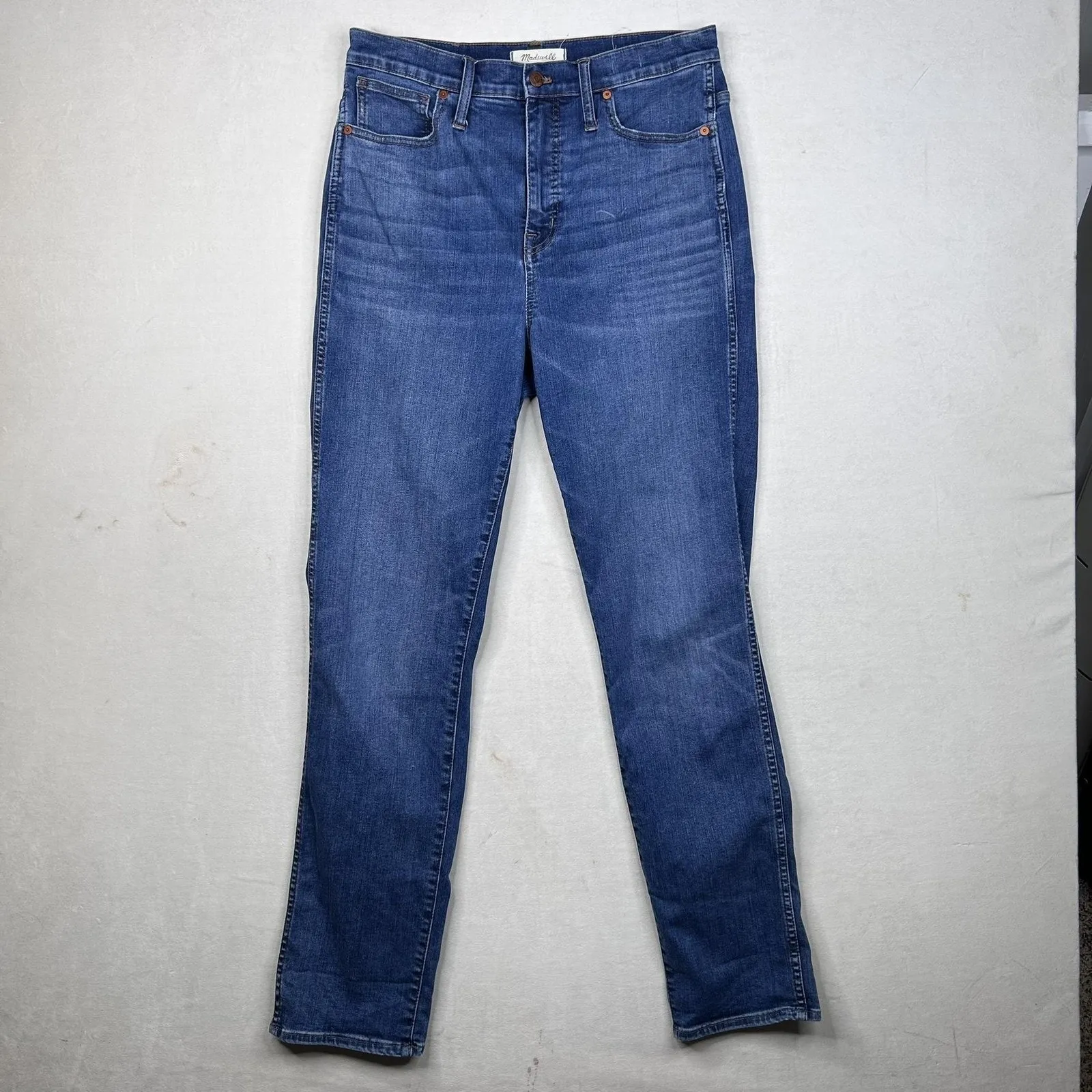 Madewell Stovepipe Full Length Jeans Womens 28 Blue Medium Wash Straight Leg - Image 4