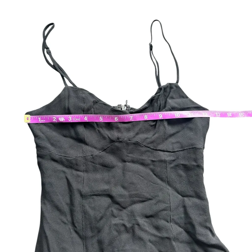 Reformation Aviana Dress Black Sweetheart Neckline Ruffle Bottom Mini Size 2 - Image 8