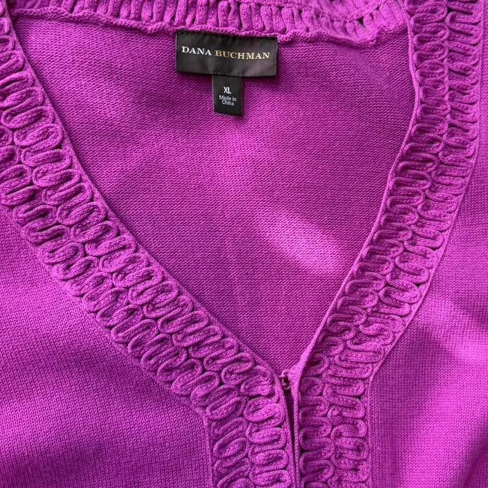 Textured Trim Cardigan Sweater - Image 5