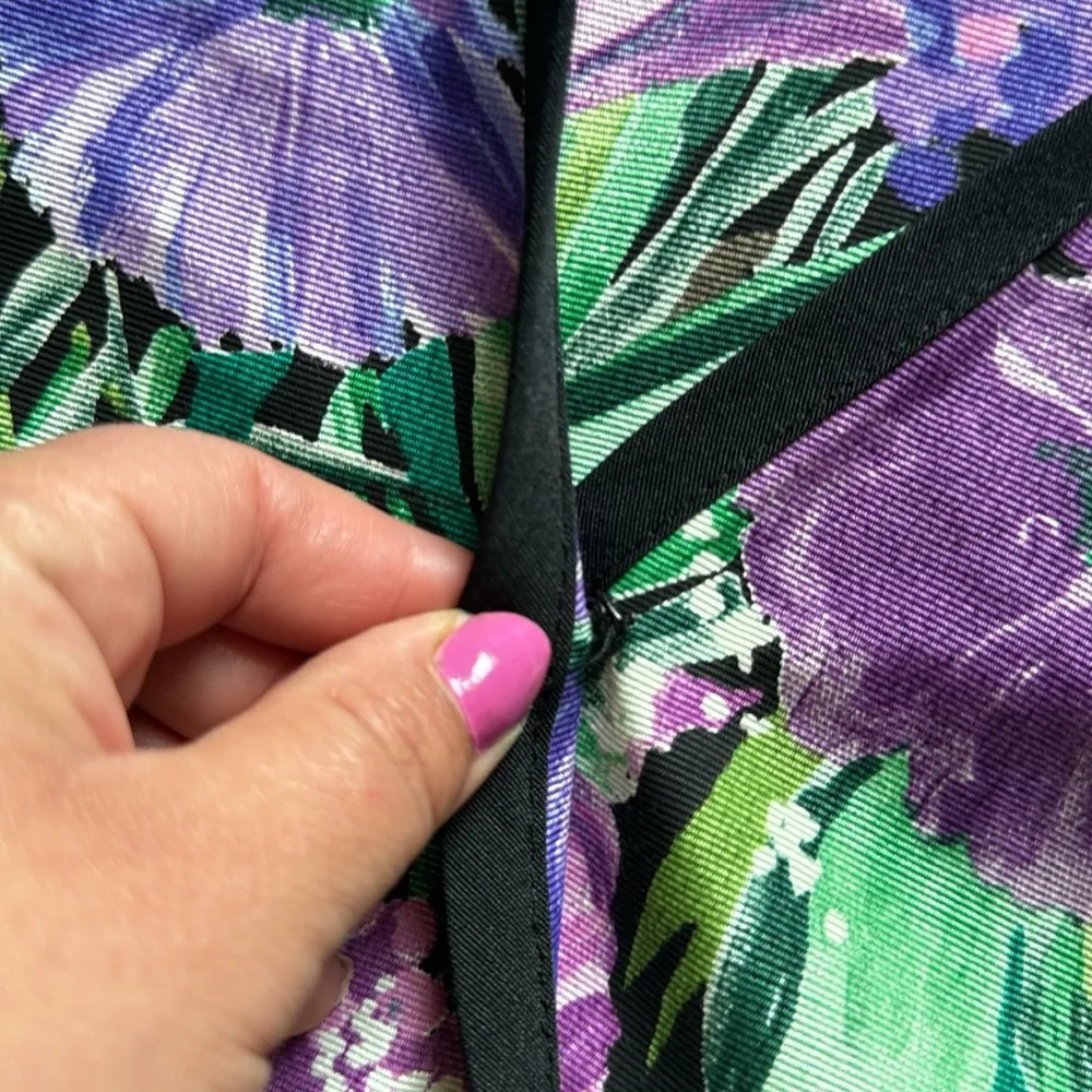 Lady Carol of New York Vintage Peplum Top & Skirt Set Floral 16 - Image 5