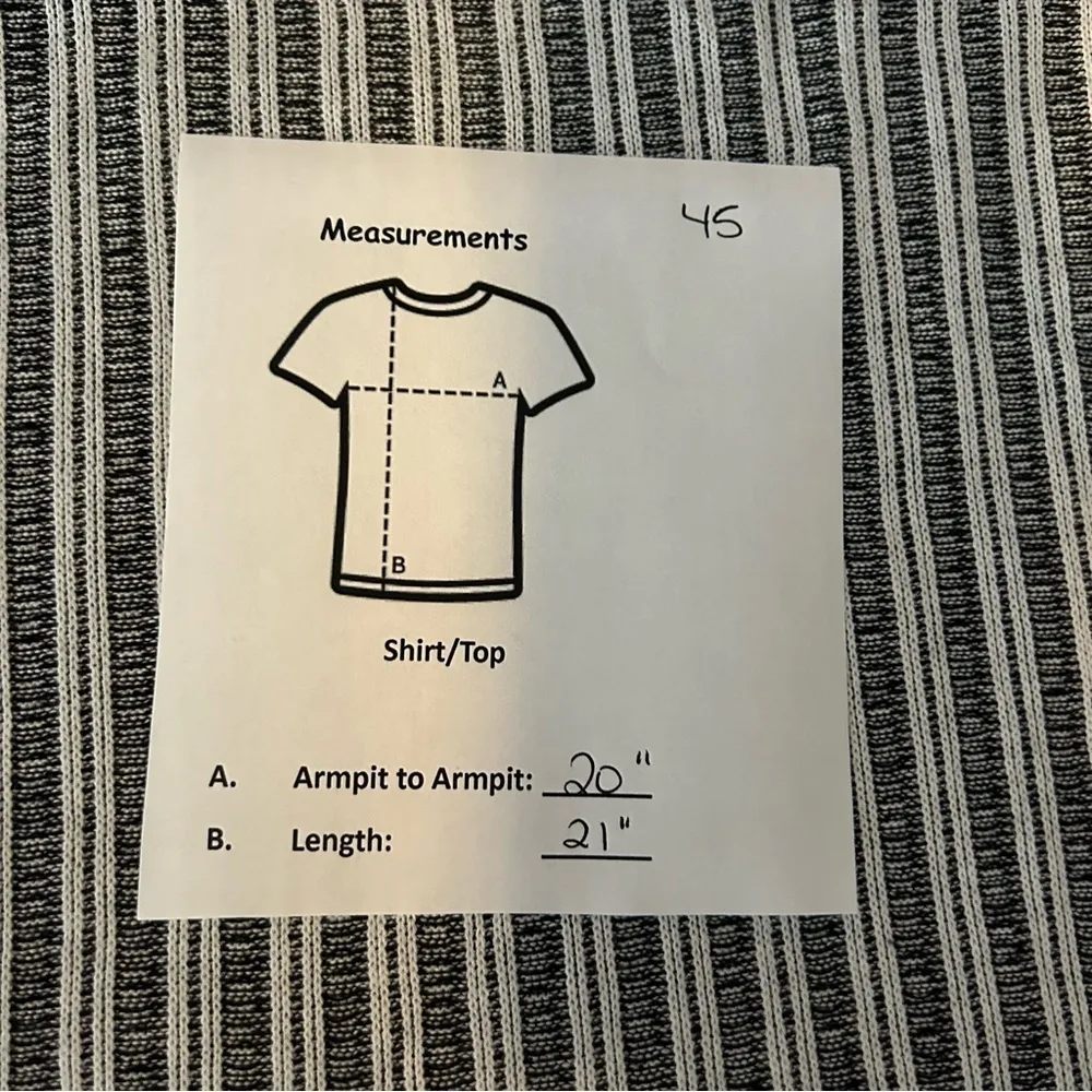 Women's Striped Long Sleeve Top Black and white Size S - Image 8