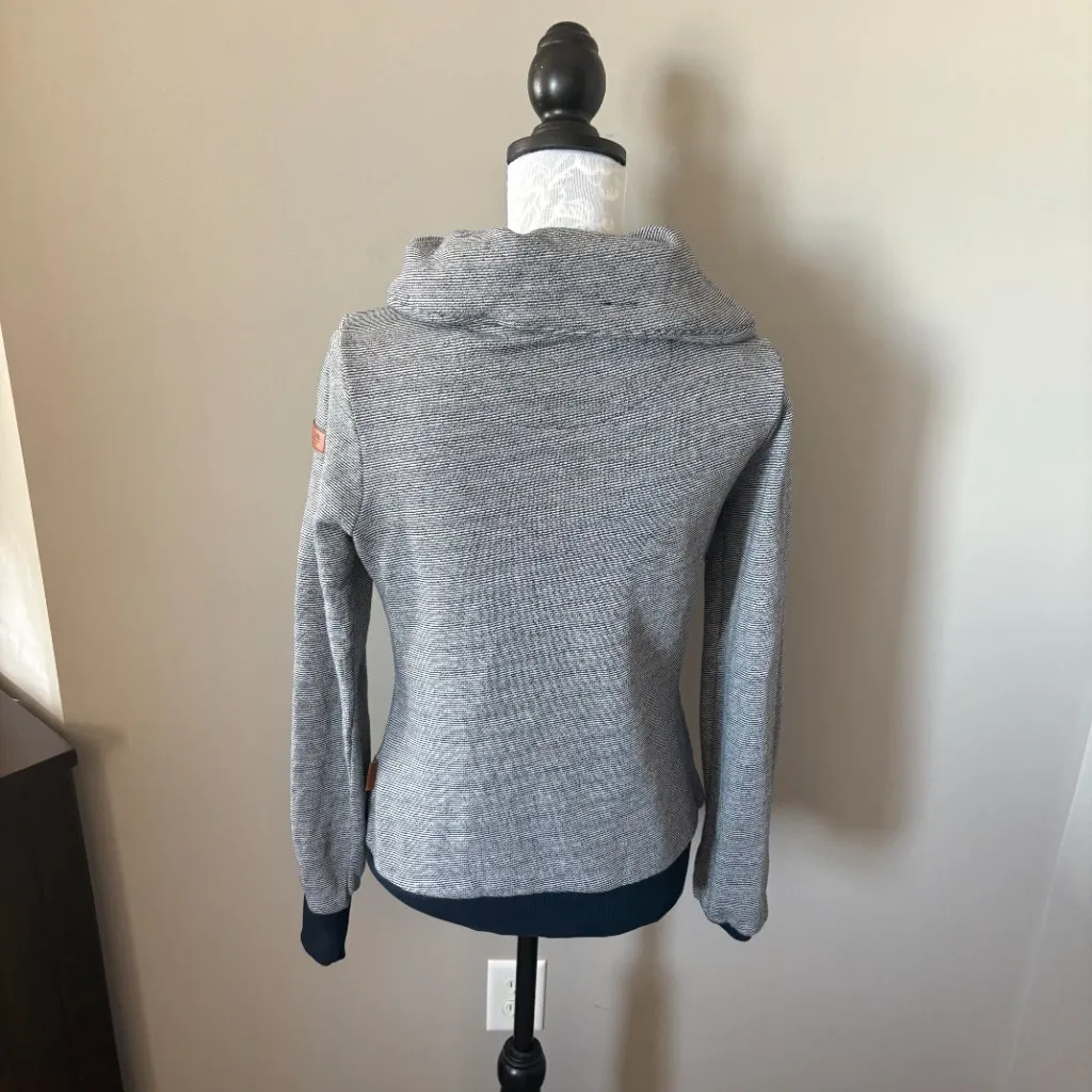 Wanakome Womens Artemis Cowl Neck Hooded Sweatshirt Side Zip Small - Image 2