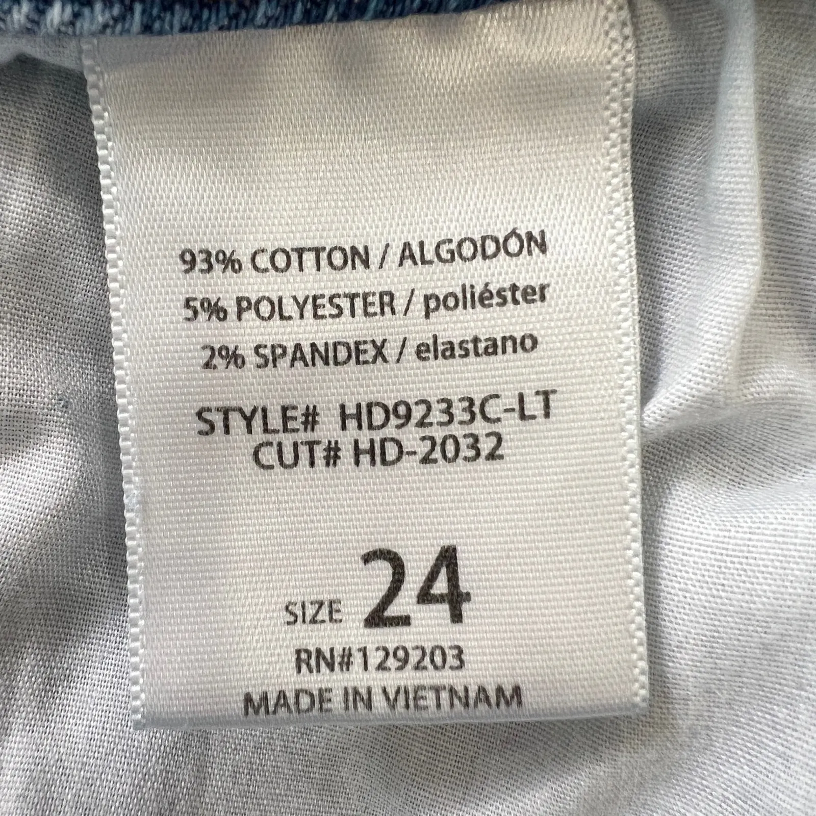 Hidden Los Angeles Women's Jeans 24 Light Wash Wide Leg Crop Raw Hem High Rise Blue - Image 5