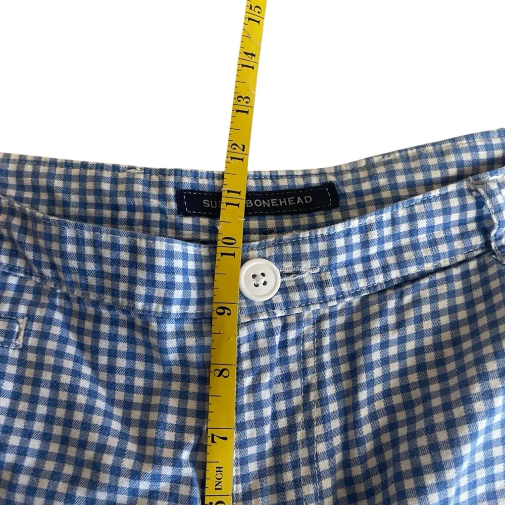 Columbia PFG Shorts Womens 14 Super Bonehead Gingham Blue White Plaid Outdoor - Image 7