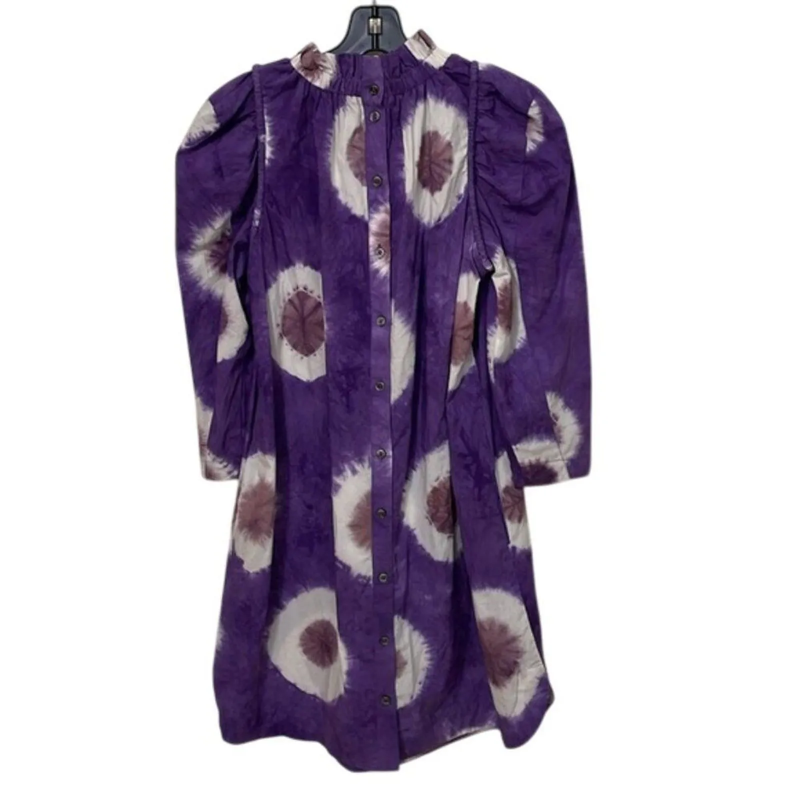 Sea New York Purple Cotton Tie Dye Tunic Dress Womens Size 0 - Image 5
