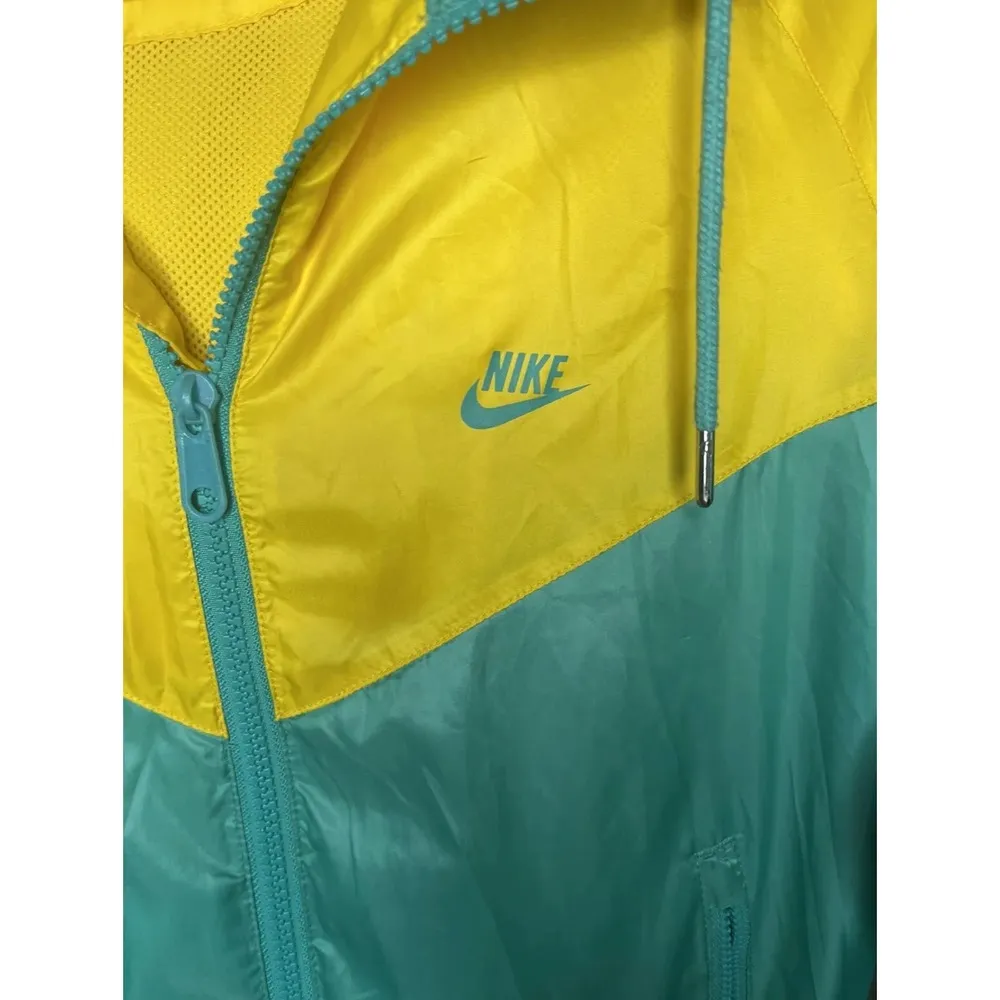 Nike Windrunner Women's Jacket Teal Yellow Windbreaker Jacket Size Small - EUC - Image 7