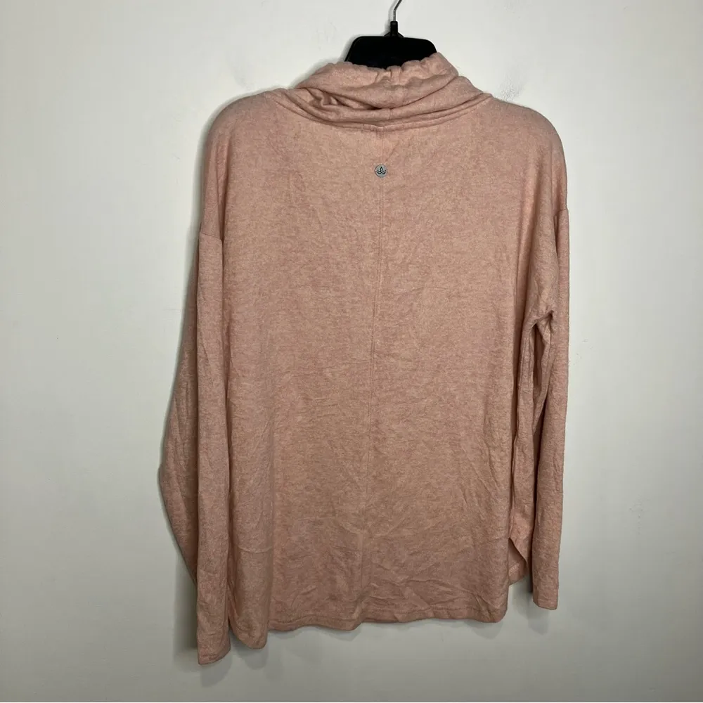 Prana pink heathered funnel neck pullover women’s size XL casual athleisure - Image 9