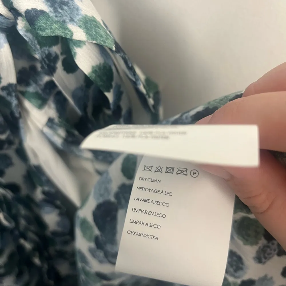 Club Monaco Zaydie Asymmetrical Wrap Dress green blue white size 2 going out - Image 7