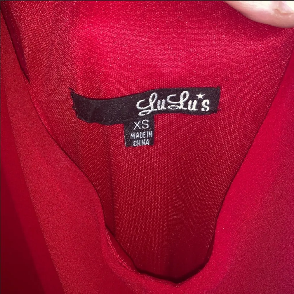 Lulus Red High Neck pleated maxi dress Size XS - Image 8