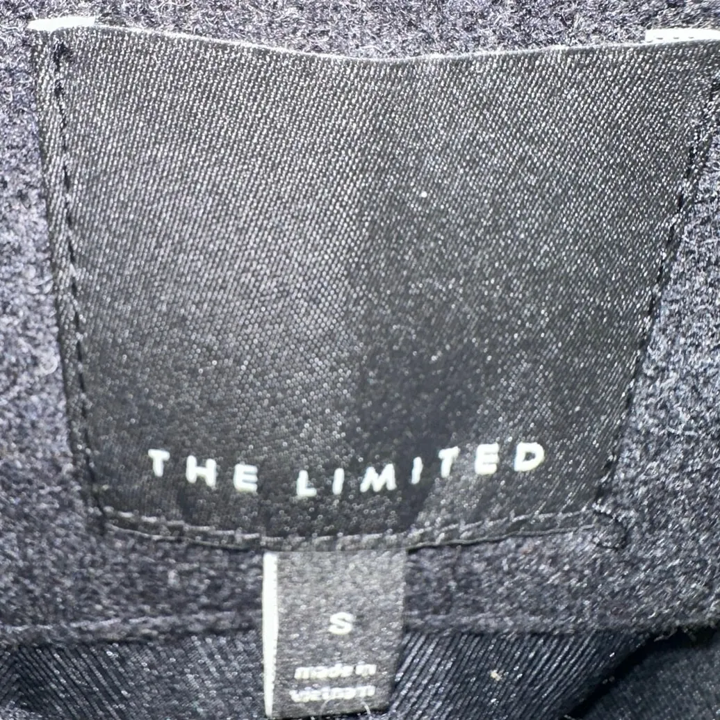 NWT The Limited Wool Blend Peacoat Small Charcoal Gray Belted Cropped Coat - Image 5