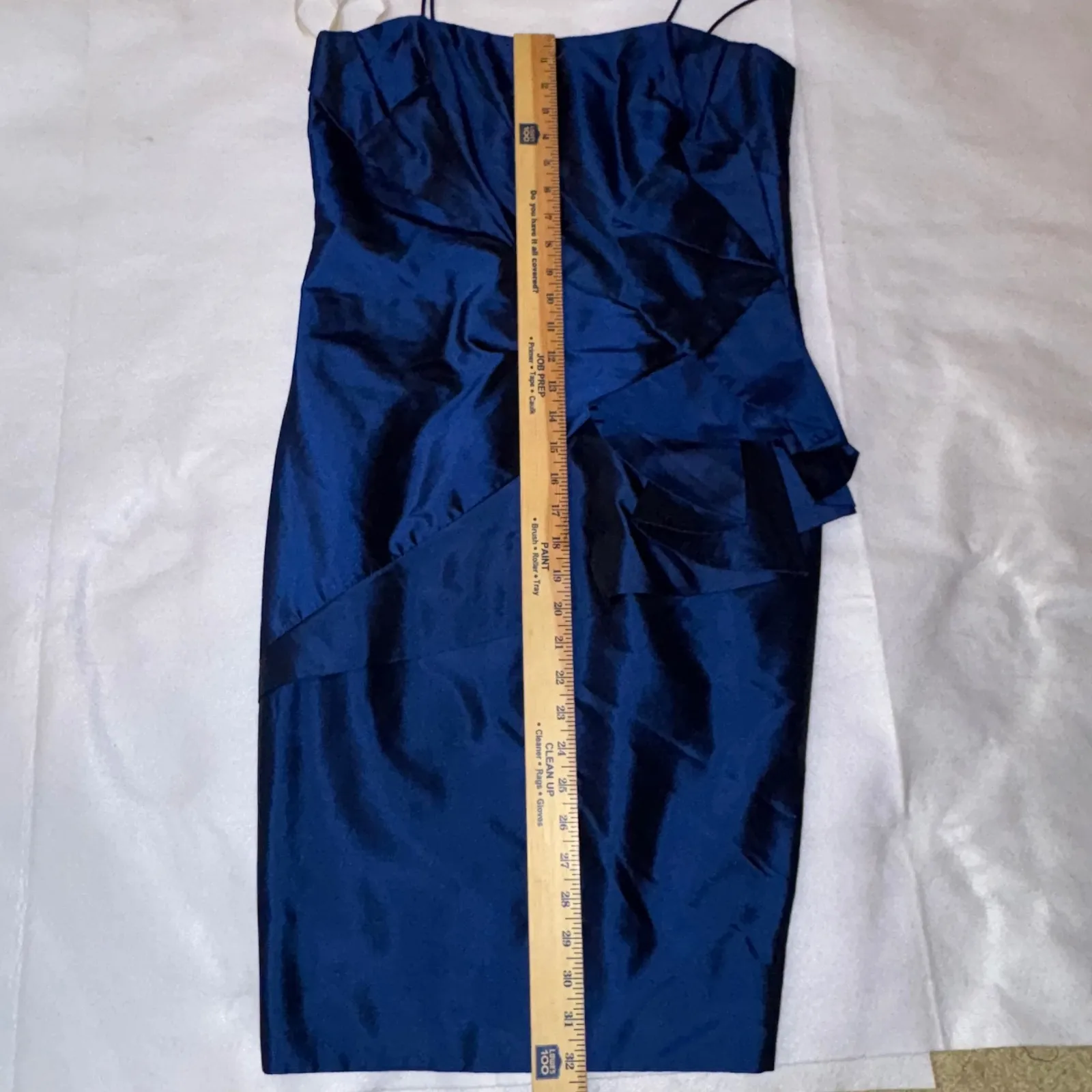 Marisa Baratelli Dress Thai Silk Blue Cocktail‎ Party Evening Occasion Size 10 - Image 9