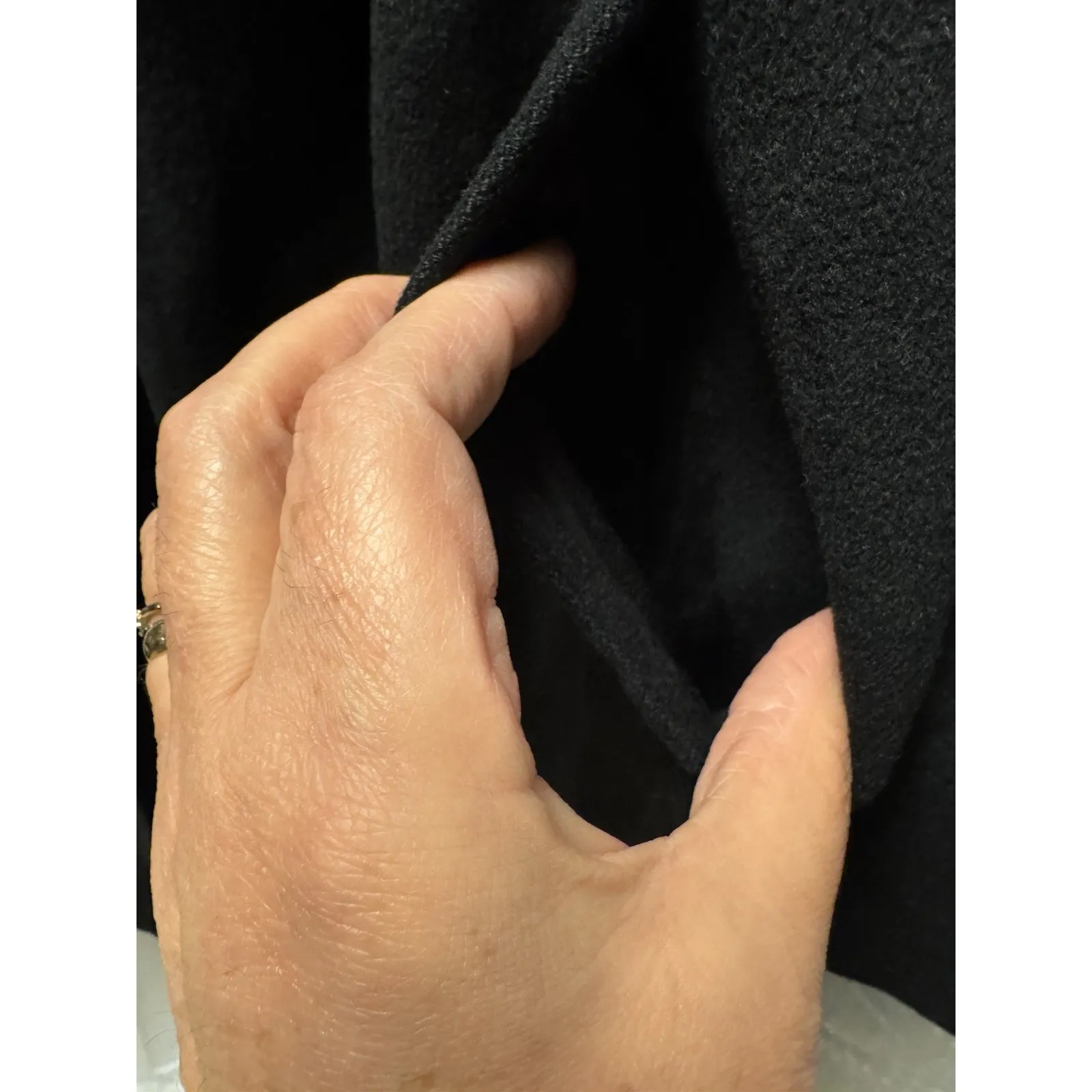 Vintage 1950s Early 1960s Bernard Altmann 100% Cashmere Coat Union Made Black Size L - Image 14