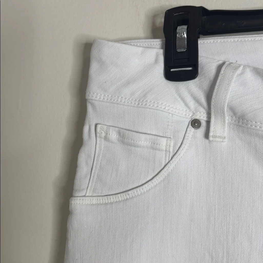 Hudson White Collin Mid Rise Skinny Ankle Jeans double button size 32 - Image 8