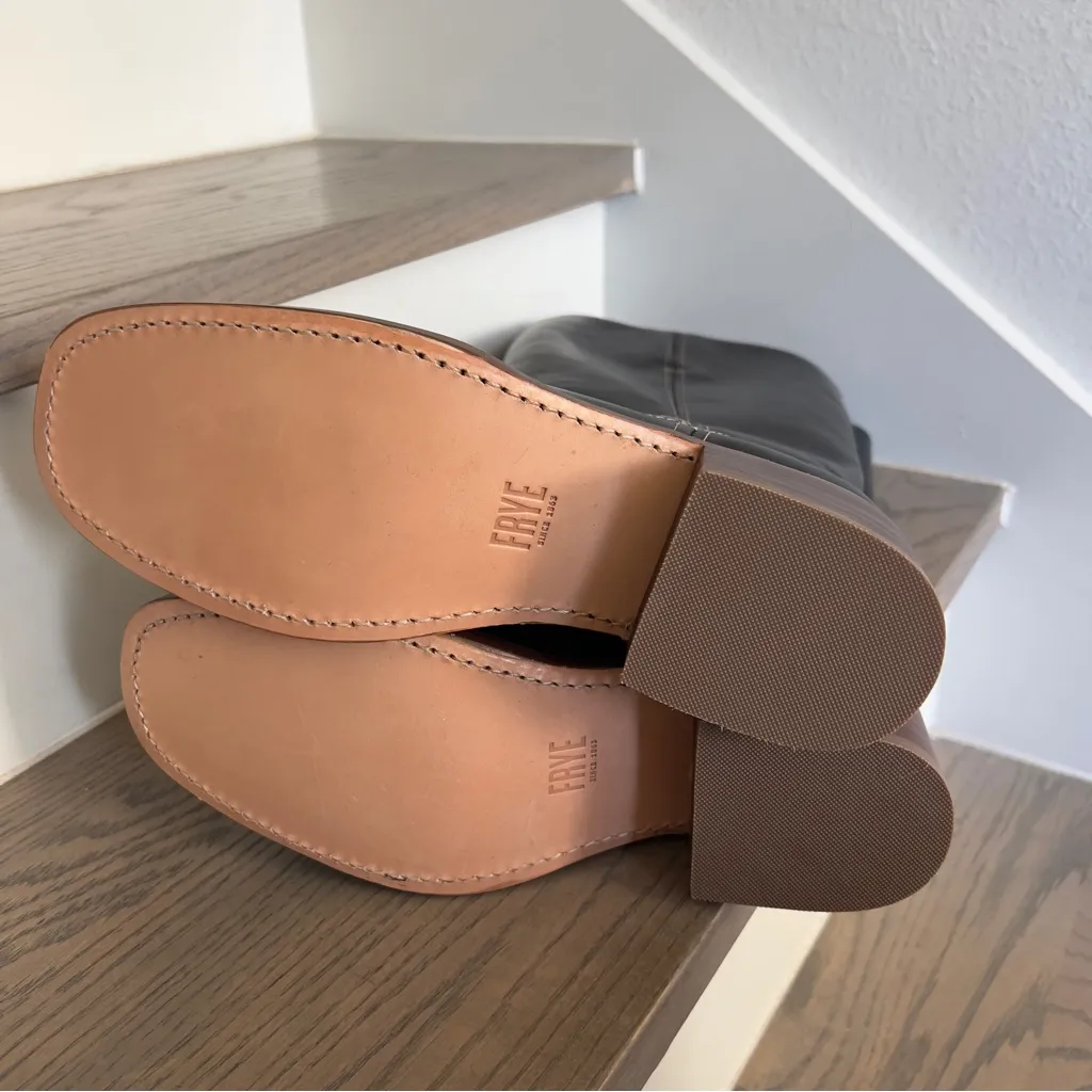 NWOB FRYE Anthropologie Frye Campus 14L Wide Calf Boots in Black Gatsby Leather - Image 11