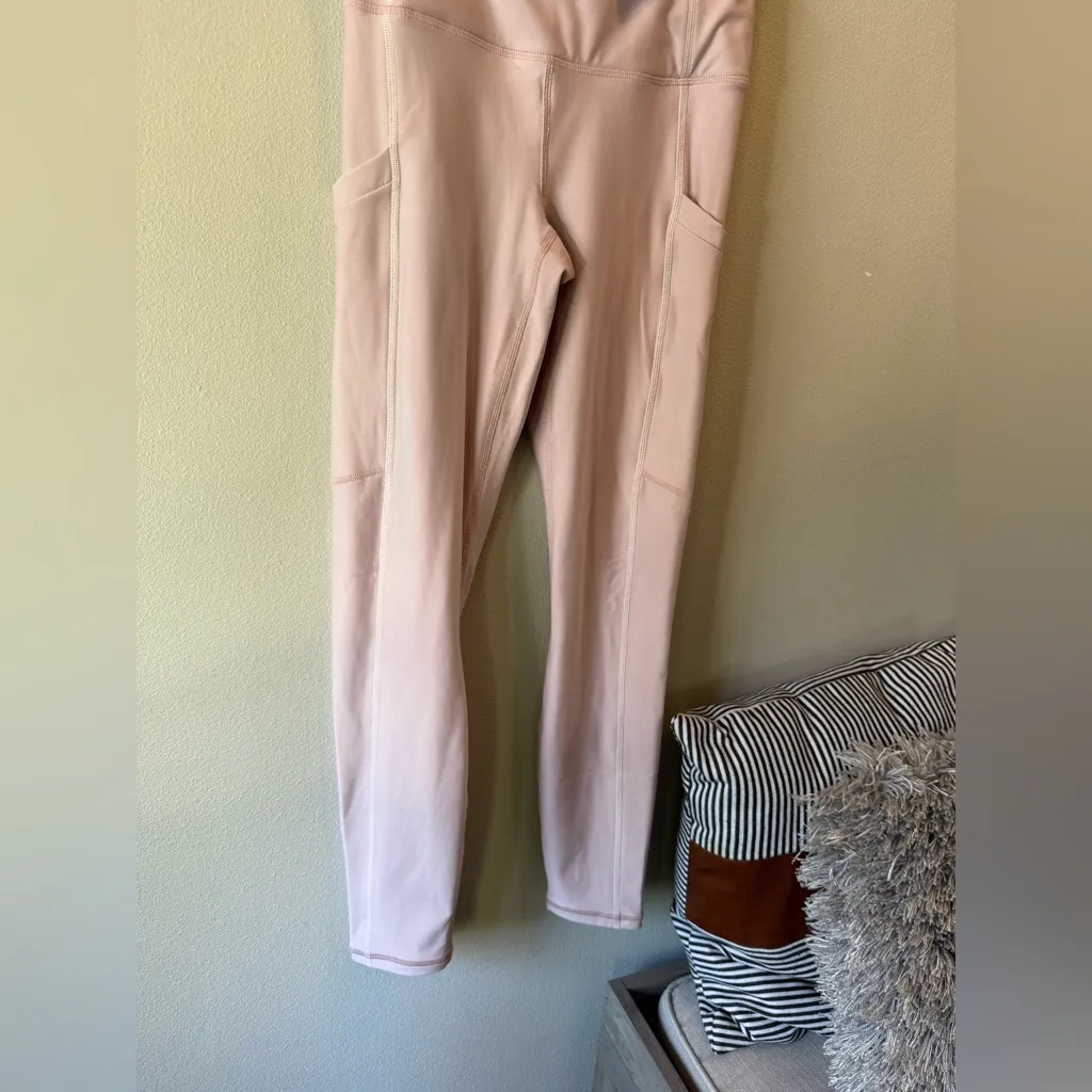 Fabletics Cold Weather High-Waisted Pocket Legging Muted Mauve/Egret Size XXS NW - Image 7
