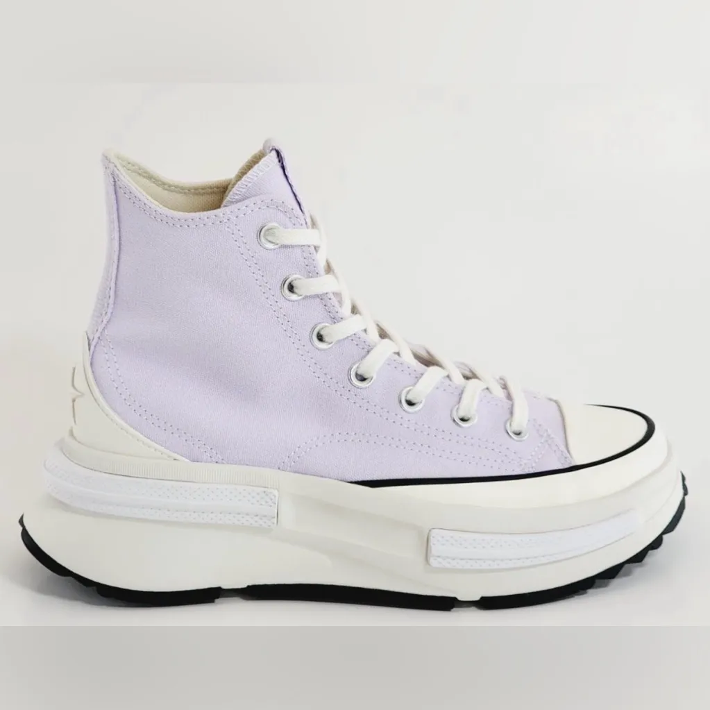 New Converse Women's Platform High-Top Sneakers in Light Purple and Cream - Image 3