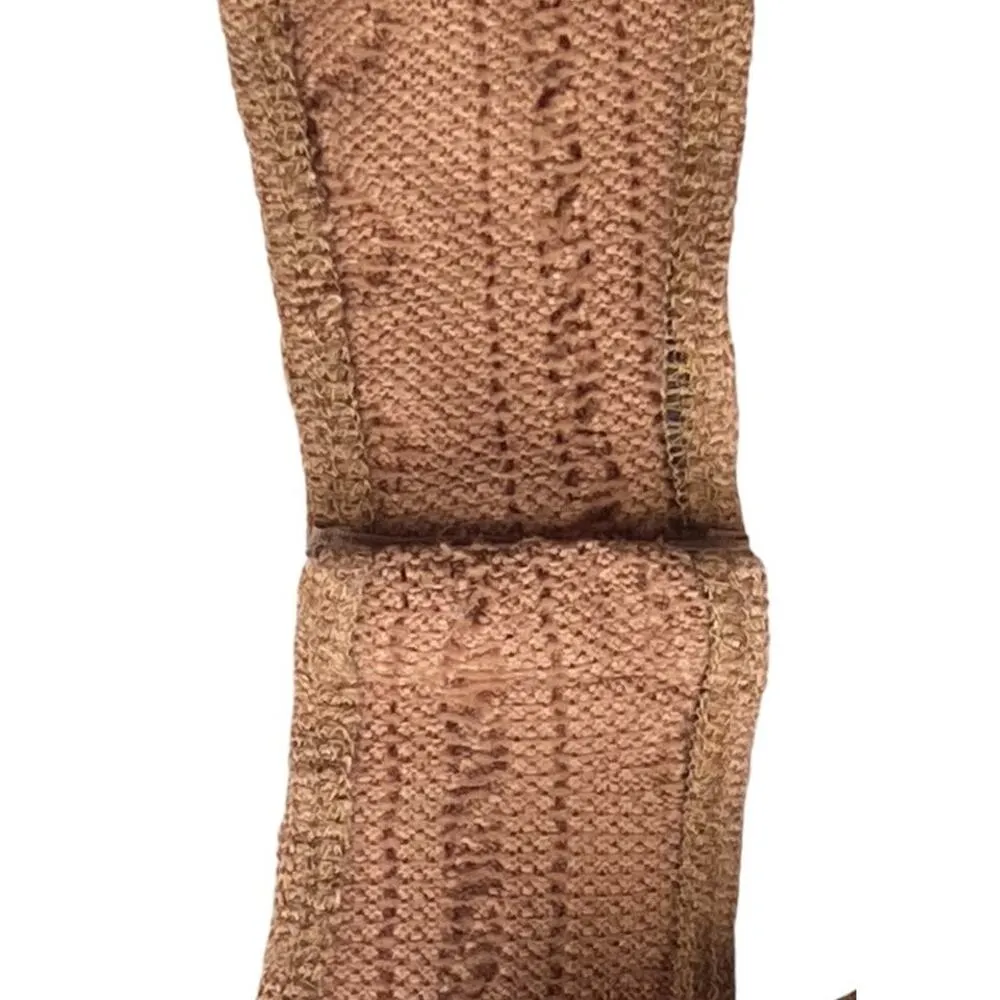 Tan Brown Knit Sleeveless Turtleneck Sweater Bodysuit by SHEIN ~ Women's SMALL - Image 5
