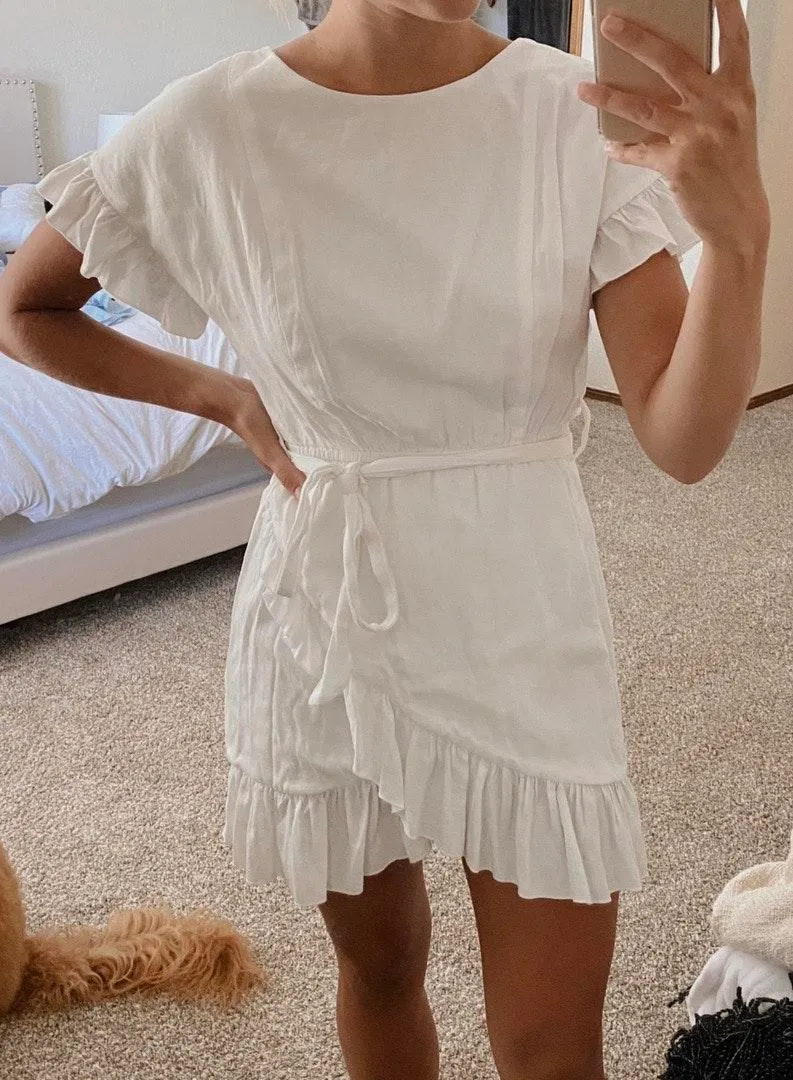 Forever 21 White Wrap Dress - Image 2