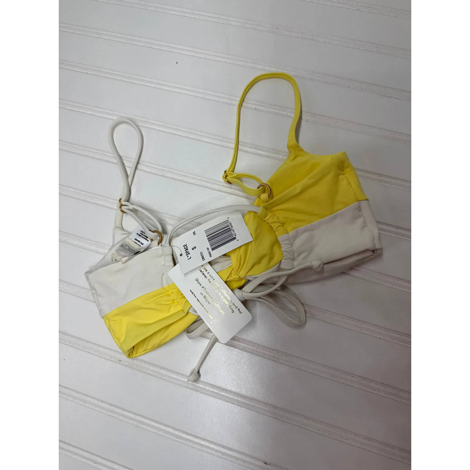l*space NWT L  Bikini Top Dax Yellow Wrap Tie &  Color-Block Ringo Bundle Size S - Image 4