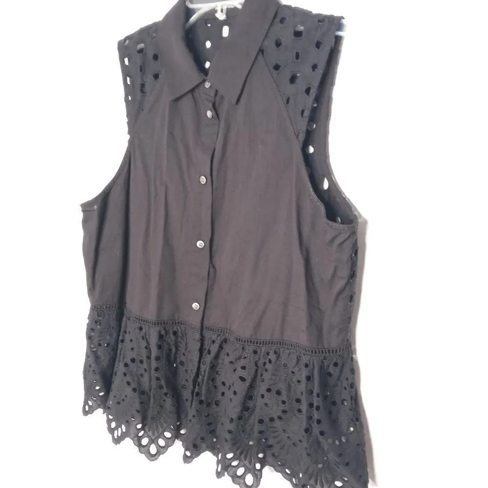Madewell  Eyelet-Mix Top  - Image 3