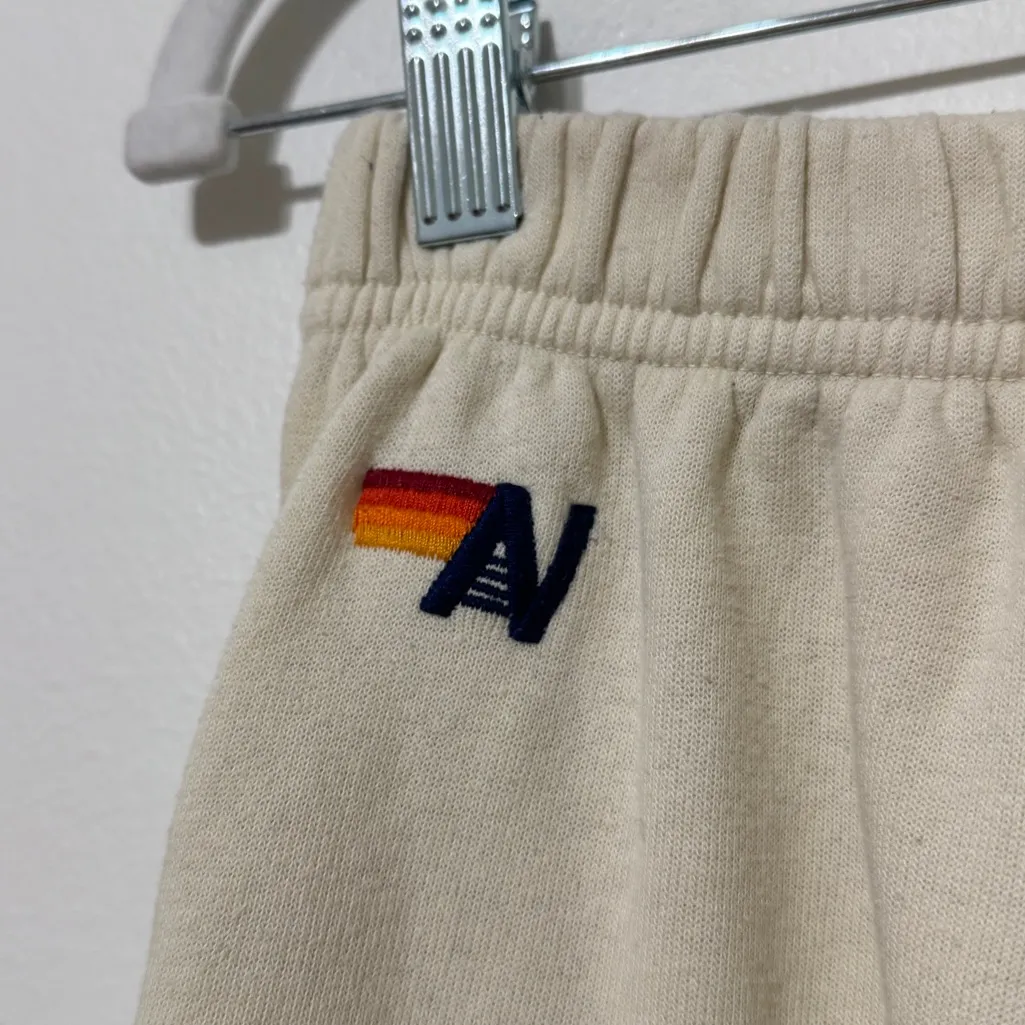 Aviator Nation Jogger 5 Stripe Size Large Cream Neutral Color Women’s Sweatpants - Image 5