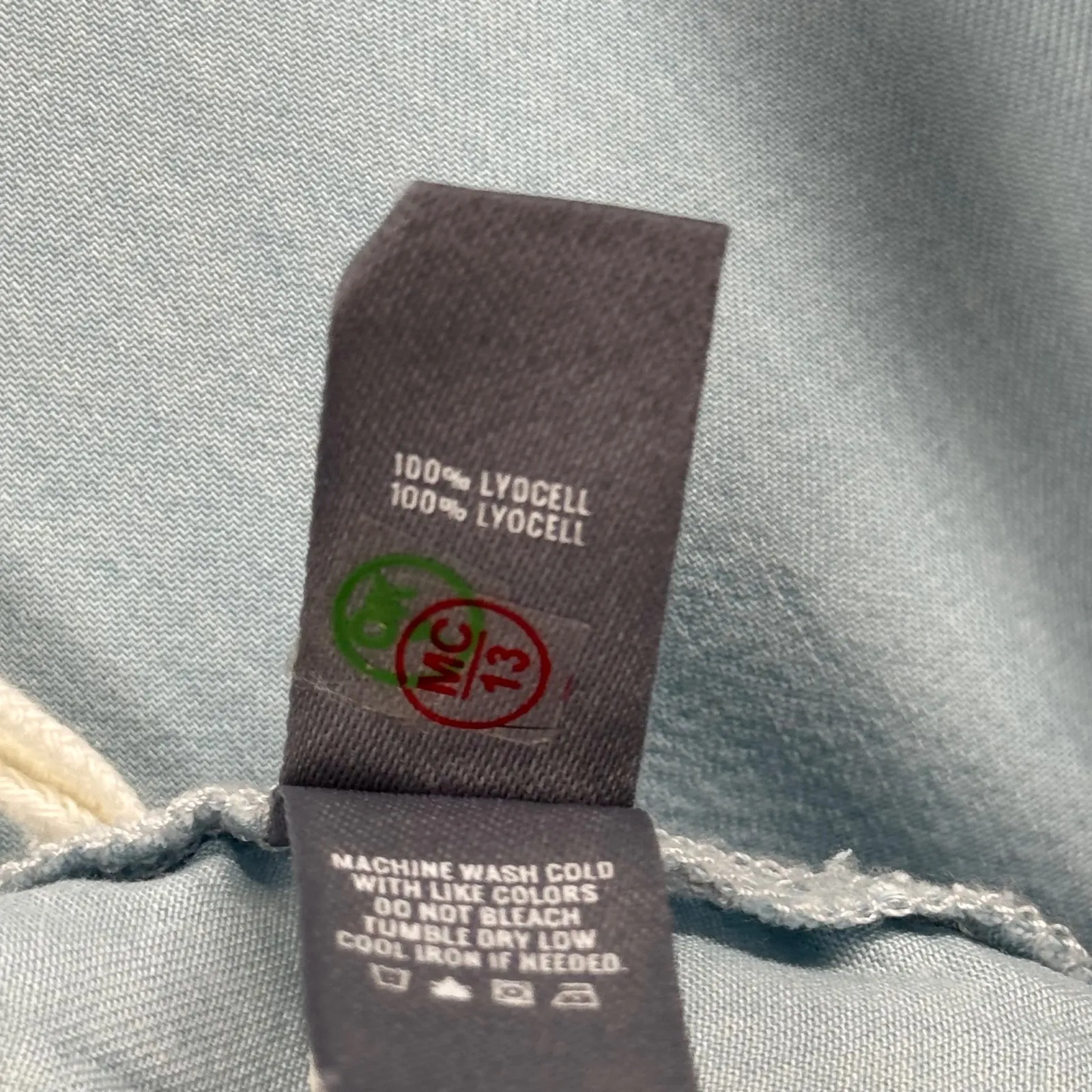 Aerie M Lyocell Chambray Lace Up Tunic Dress Light Blue Boho Shirtdress - Image 6