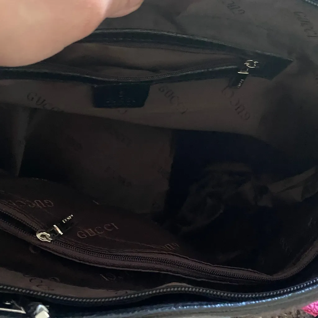Gucci black vintage Monogram Tote - Image 9